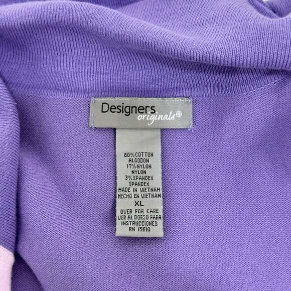 Designers Originals Women Purple Open Front Cardigan Size XL Soft/Strech Fabric - Picture 3 of 11